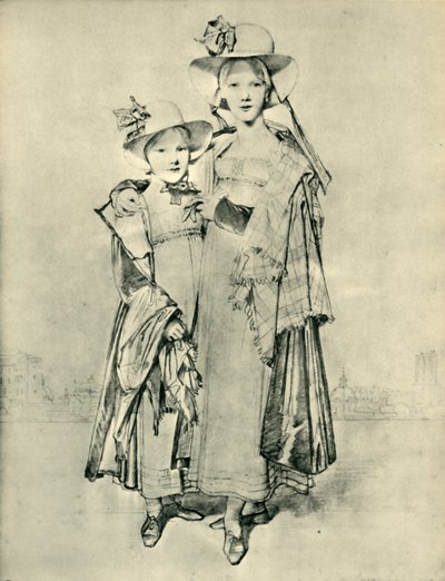 Harriet y Caroline Montagu, Roma, 1815, 1943 de Jean Auguste Dominique Ingres
