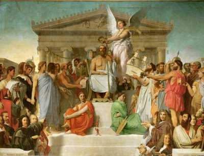 Homero deifie - La apoteosis de Homero ... de Jean Auguste Dominique Ingres