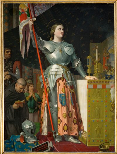 Juana de Arco en la coronación del rey Carlos VII en la catedral de Reims ... de Jean Auguste Dominique Ingres