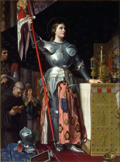 Juana de Arco en la coronación de Carlos VII en la catedral de Reims en 1429 de Jean Auguste Dominique Ingres