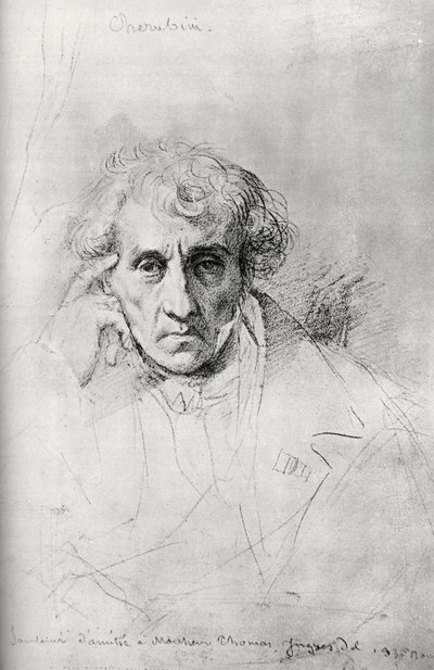 Luigi Cherubini 1760-1842, compositor italiano de Jean Auguste Dominique Ingres