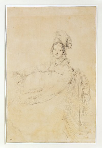 Mme. Destouches, de soltera Armande Edmee Charton, en la época del retrato recién casada con el arquitecto Destouches ... de Jean Auguste Dominique Ingres