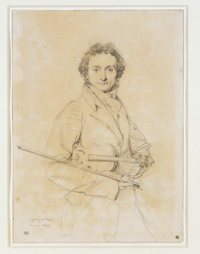Niccolo Paganini, violinesSt. 1819 ... de Jean Auguste Dominique Ingres