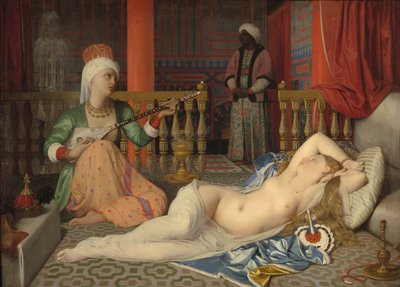 Odalisca con esclavo, 1839-40 de Jean Auguste Dominique Ingres