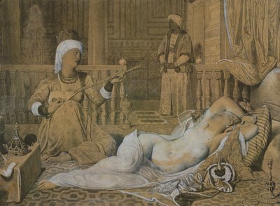 Odalisca con esclavo, 1858 de Jean Auguste Dominique Ingres