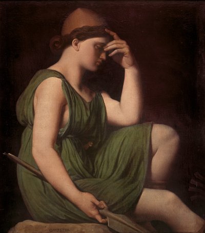 Odiseo, estudio para la Apoteosis de Homero, c.1850 de Jean Auguste Dominique Ingres