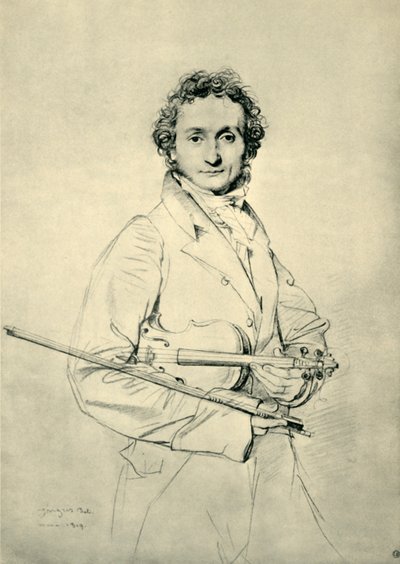Paganini, Roma, 1819, 1943 de Jean Auguste Dominique Ingres