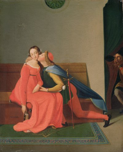 Paolo y Francesca de Jean Auguste Dominique Ingres