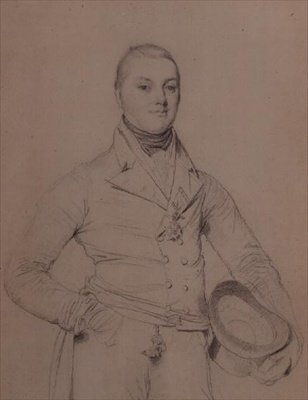 Retrato del Almirante Sir Fleetwood Broughton Reynolds Pellew (1789-1861) de Jean Auguste Dominique Ingres