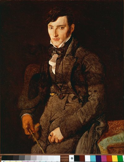 Retrato de Jean Pierre François Gilibert. Pintura inacabada que representa a un amigo de la infancia del pintor a quien escribió muchas cartas de Jean Auguste Dominique Ingres