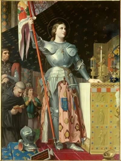 Retrato de Juana de Arco (1412-1431) en la Coronación de Carlos VII (1429) - Pintura de Jean-Auguste-Dominique Ingres (1780-1867) de Jean Auguste Dominique Ingres