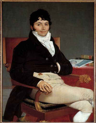 Retrato de Philibert Riviere, maestro de solicitudes en el consejo del rey en 1815 de Jean Auguste Dominique Ingres