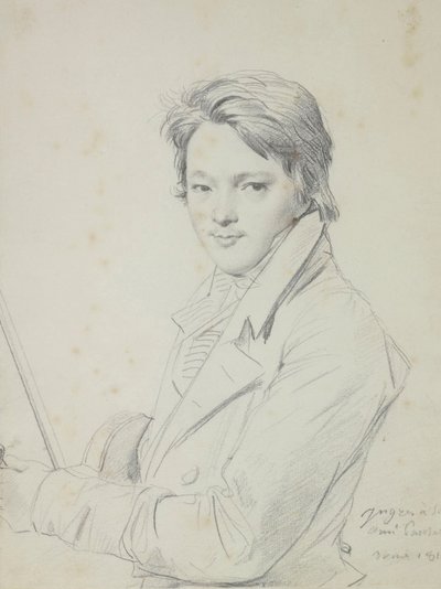 Retrato del compositor Auguste-Mathieu Panseron 1796-1859, 1815-1818 de Jean Auguste Dominique Ingres