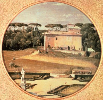 El casino de Rafael visto desde Villa Borghese en Roma de Jean Auguste Dominique Ingres