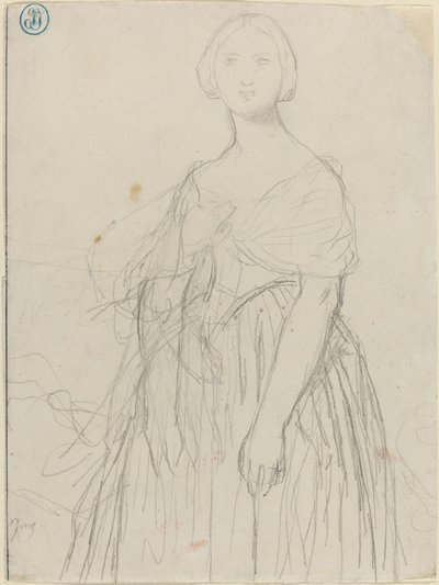 Boceto para Madame Moitessier de Jean Auguste Dominique Ingres