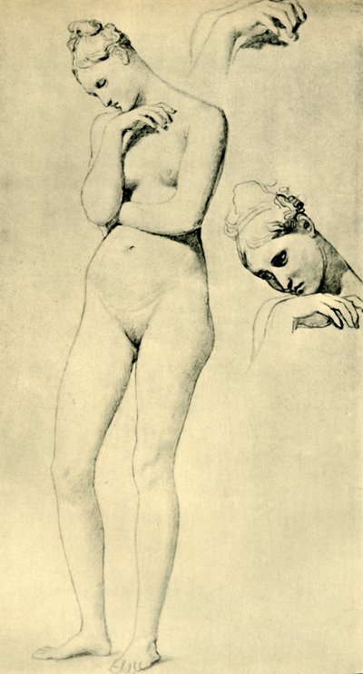 Estudios para la figura de Estratonice, c1834-1840, 1943 de Jean Auguste Dominique Ingres