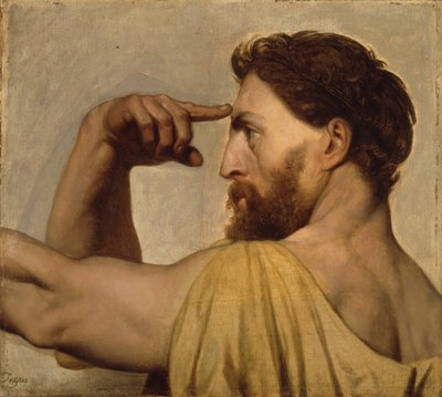 Estudio para Fidias en la Apoteosis de Homero, 1827 de Jean Auguste Dominique Ingres