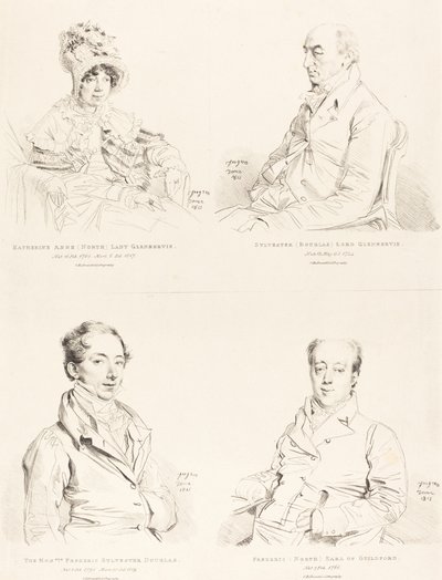 Sylvester (Douglas) Lord Glenbervie; Katherine Anne (North) Glenbervie; Frederic (North) Conde de Guilford; Frederic Sylvester Douglas de Jean Auguste Dominique Ingres