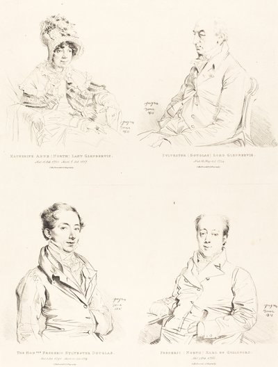 Sylvester (Douglas) Lord Glenbervie; Katherine Anne (North) Glenbervie; Frederic (North) Conde de Guilford; Frederic Sylvester Douglas de Jean Auguste Dominique Ingres
