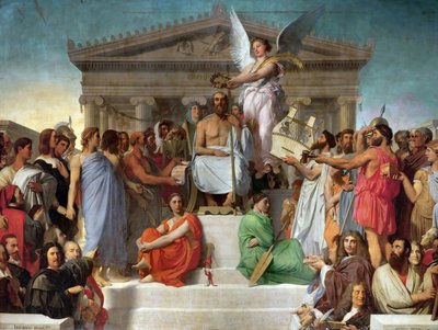 La apoteosis de Homero de Jean Auguste Dominique Ingres