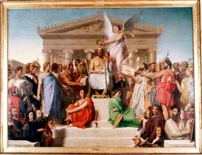 La apoteosis de Homero, 1827 de Jean Auguste Dominique Ingres