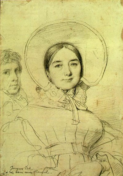 El artista y su esposa, 1830 de Jean Auguste Dominique Ingres