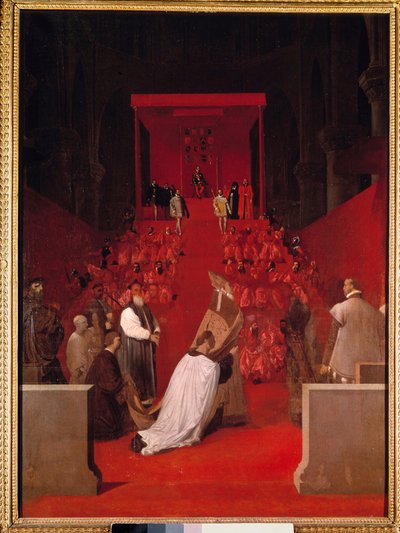 El Duque de Alba tiene la Iglesia de San Gudule de Bruselas Ferdinand Alvare de Toledo de Jean Auguste Dominique Ingres