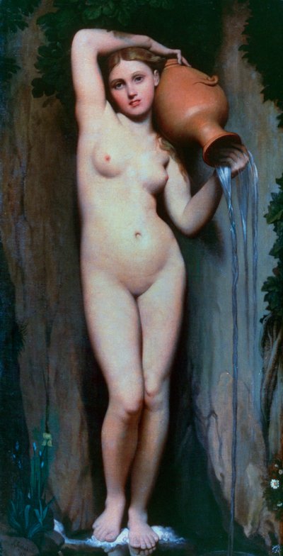 La fuente, 1856 de Jean Auguste Dominique Ingres