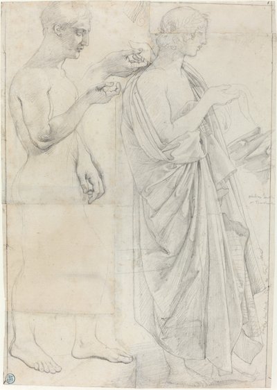 Dos estudios de Virgilio de Jean Auguste Dominique Ingres