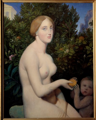 Venus en Pafos, retrato de Madame Balay (1833 - 1901) de Jean Auguste Dominique Ingres