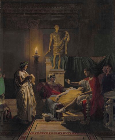 Virgilio leyendo de la Eneida, 1864 de Jean Auguste Dominique Ingres