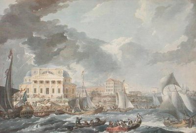 Bolsa de Valores en San Petersburgo, 1787 de Jean Balthazard de la Traverse