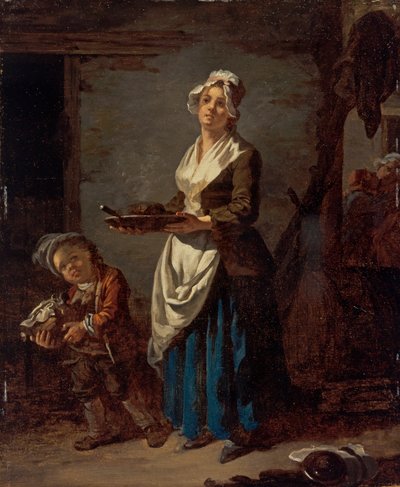 Una criada de cocina y una criada de fregadero de Jean Baptiste (1728 1806) Charpentier