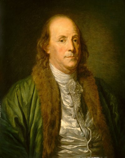 Benjamín Franklin (óleo sobre lienzo) de Jean Baptiste (after) Greuze