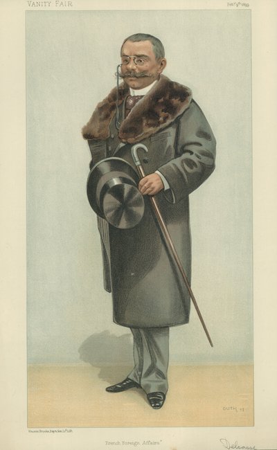 M Théophile Delcassé (litografía a color) de Jean Baptiste (after) Guth