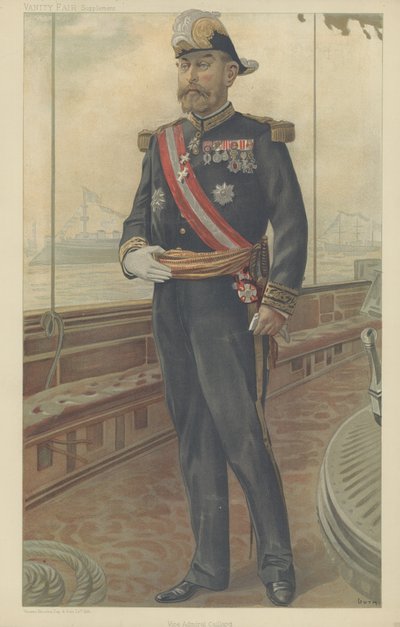 Vicealmirante Caillard (litografía a color) de Jean Baptiste (after) Guth