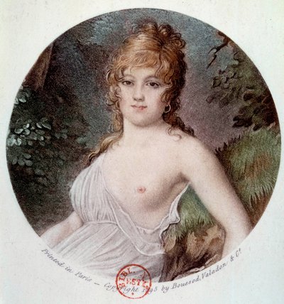 Retrato de Madame Tallian, nacida Cabarrus, Princesa de Caraman - Chimay (1773-1835) llamada Notre Dame de Thermidor de Jean Baptiste (after) Isabey
