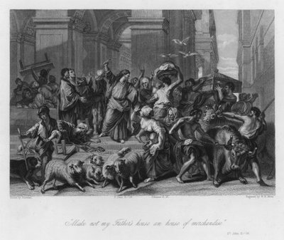 Los profanadores expulsados del templo, San Juan II de Jean Baptiste (after) Jouvenet