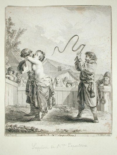 Súplica de Madame Lapoutkine, grabado por Jean Baptiste Tilliard de Jean Baptiste (after) Le Prince