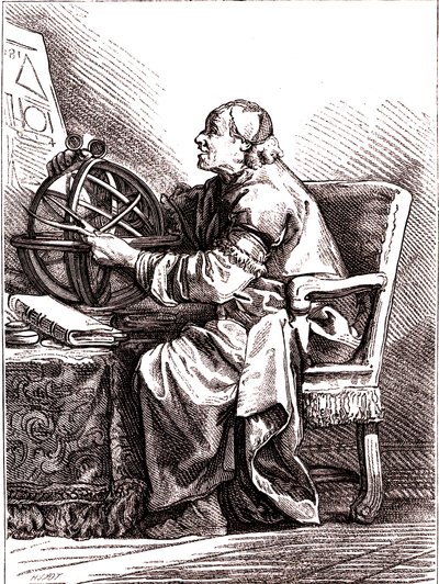El astrónomo.1878 (Grabado) de Jean Baptiste (after) Le Prince