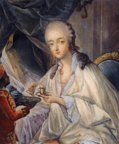 Jeanne Bécu, condesa Du Barry 1743-1793 con una taza de café de Jean Baptiste André Gautier Dagoty