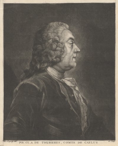 Ph. Cl. A. de Thubières, Conde de Caylus de Jean Baptiste André Gautier Dagoty