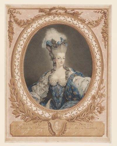 Retrato de María Antonieta de Jean Baptiste Andre (after) Gautier Dagoty