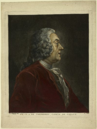 Retrato de Philippe Claude André de Thubières, Conde de Caylus de Jean Baptiste Andre Gautier D