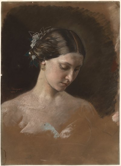 retrato de una mujer de Jean Baptiste Antoine Emile Béranger