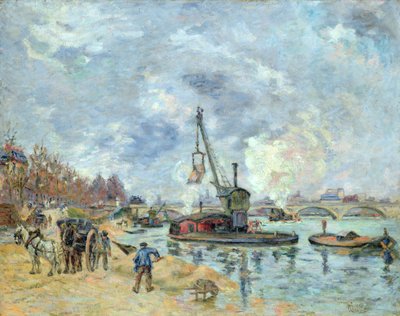 En el Muelle de Bercy en París, 1874 de Jean Baptiste Armand Guillaumin