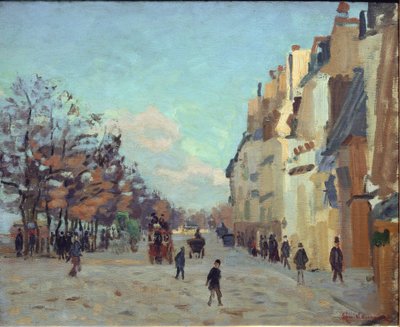 Quai de la gare en París, efecto de nieve de Jean Baptiste Armand Guillaumin