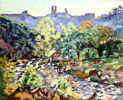 Ruinas del castillo, Crozant, c.1905 de Jean Baptiste Armand Guillaumin
