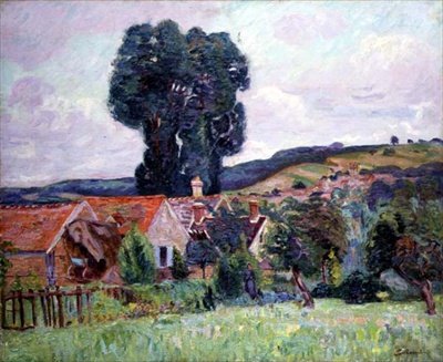 La aldea, c.1890 de Jean Baptiste Armand Guillaumin
