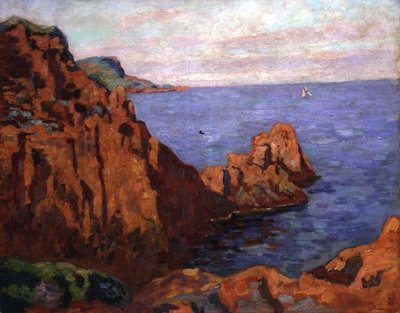 Las rocas rojas, c.1910 de Jean Baptiste Armand Guillaumin